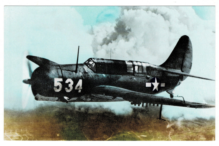 2000s Curtiss SB2C Helldiver WW2 Dive Bomber Vintage Postcard.