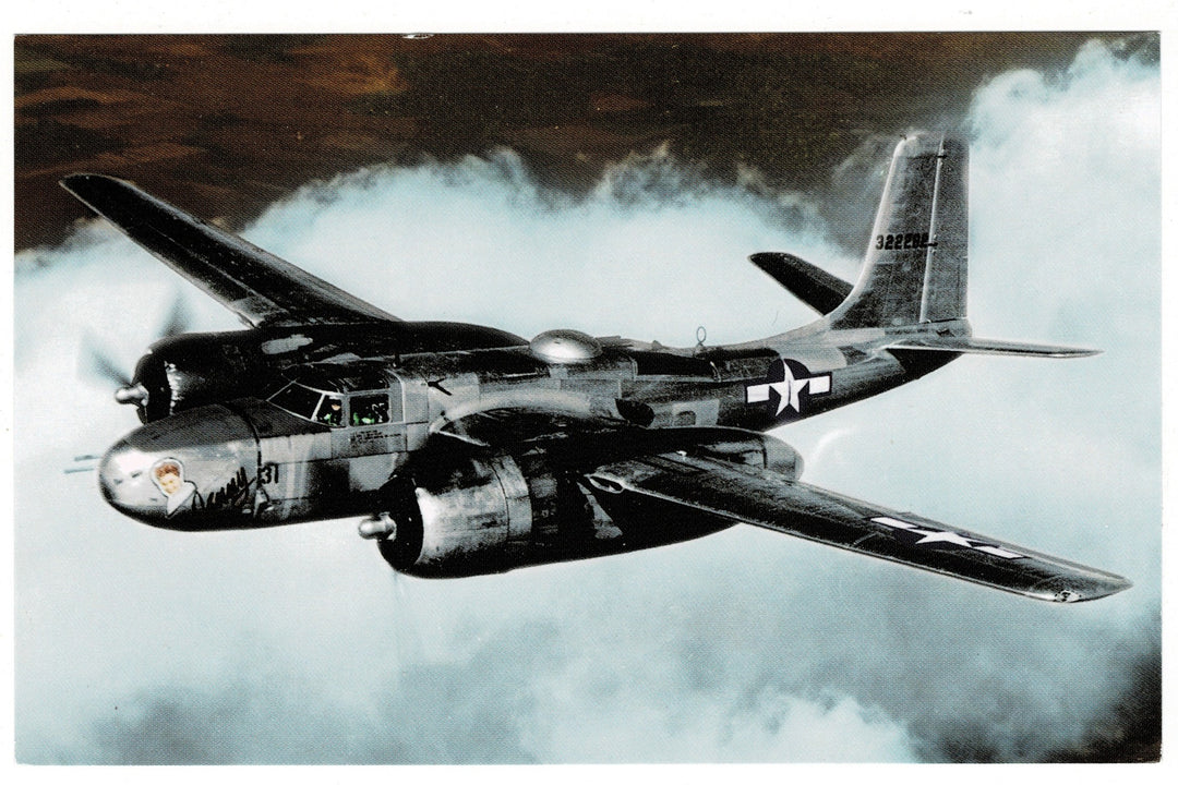2000s Douglas A-26 Invader Vintage WW2 Aviation Postcard.