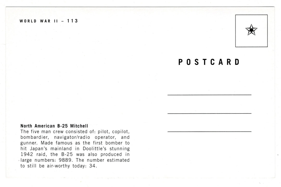 2000s WW2 North American B-25 Bomber, Military Aircraft