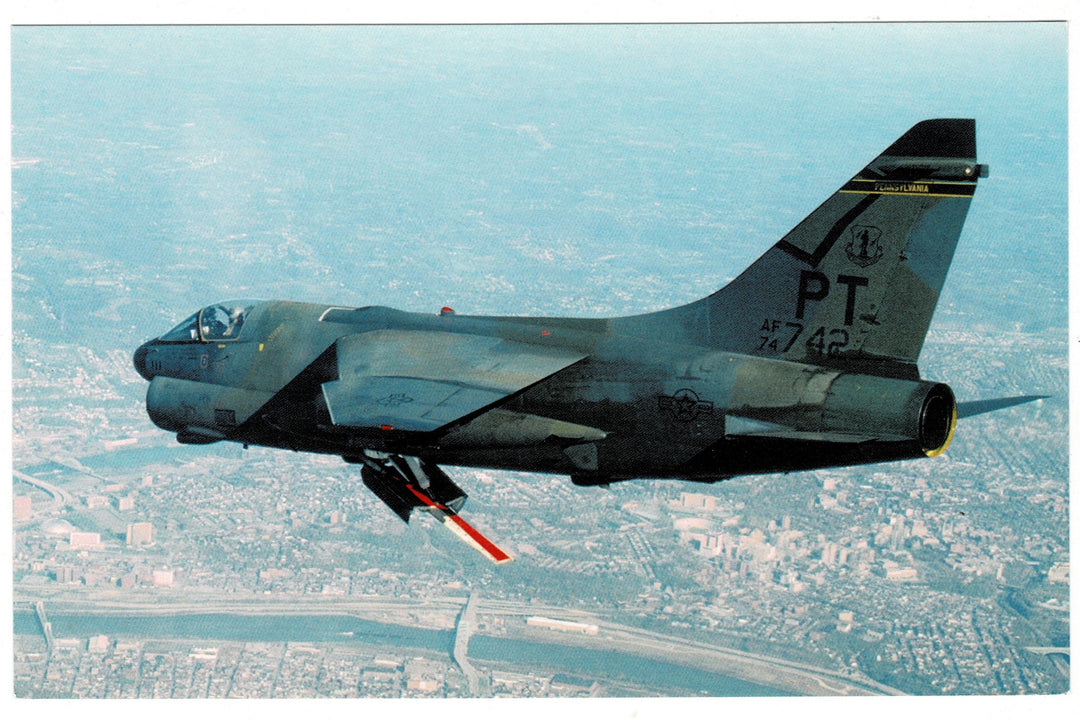2000s A-7D Corsair II Fighter vintage postcard.