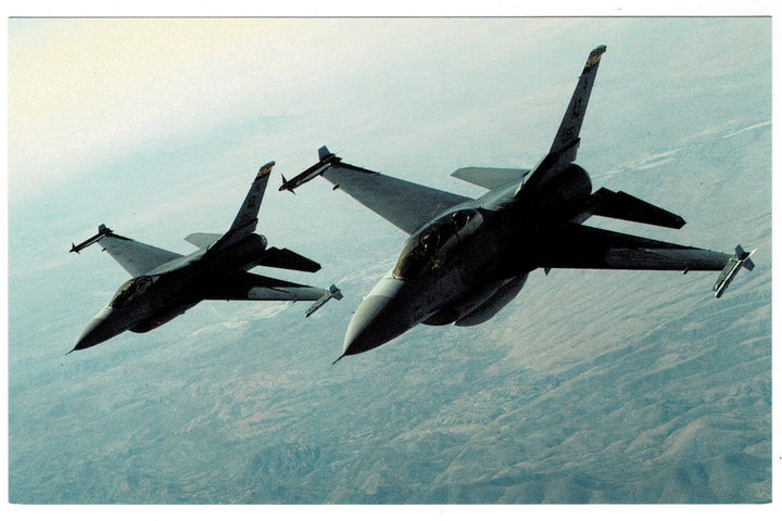 &nbsp;F-16D &amp; F-16C Fighting Falcons – Arizona Air National Guard vintage postcard.