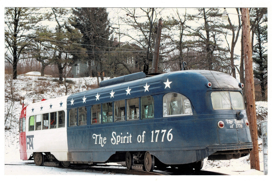Port Authority “Spirit of 1776” Streetcar, Drake’s Loop Vintage Railroad Postcard.