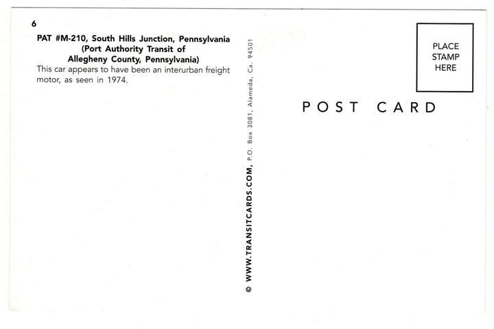 Back of a postcard with text and a stamp placeholder.
