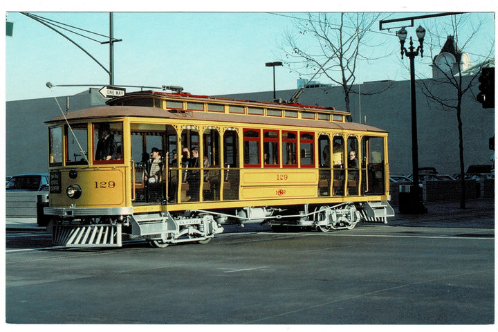  San Jose, California Historic Trolley Vintage Streetcar Postcard.