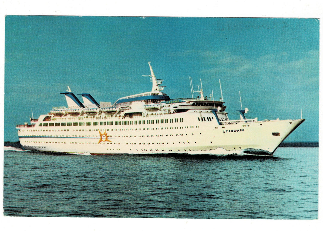 1960s MS Starward Caribbean Cruise Ship Vintage Postcard.