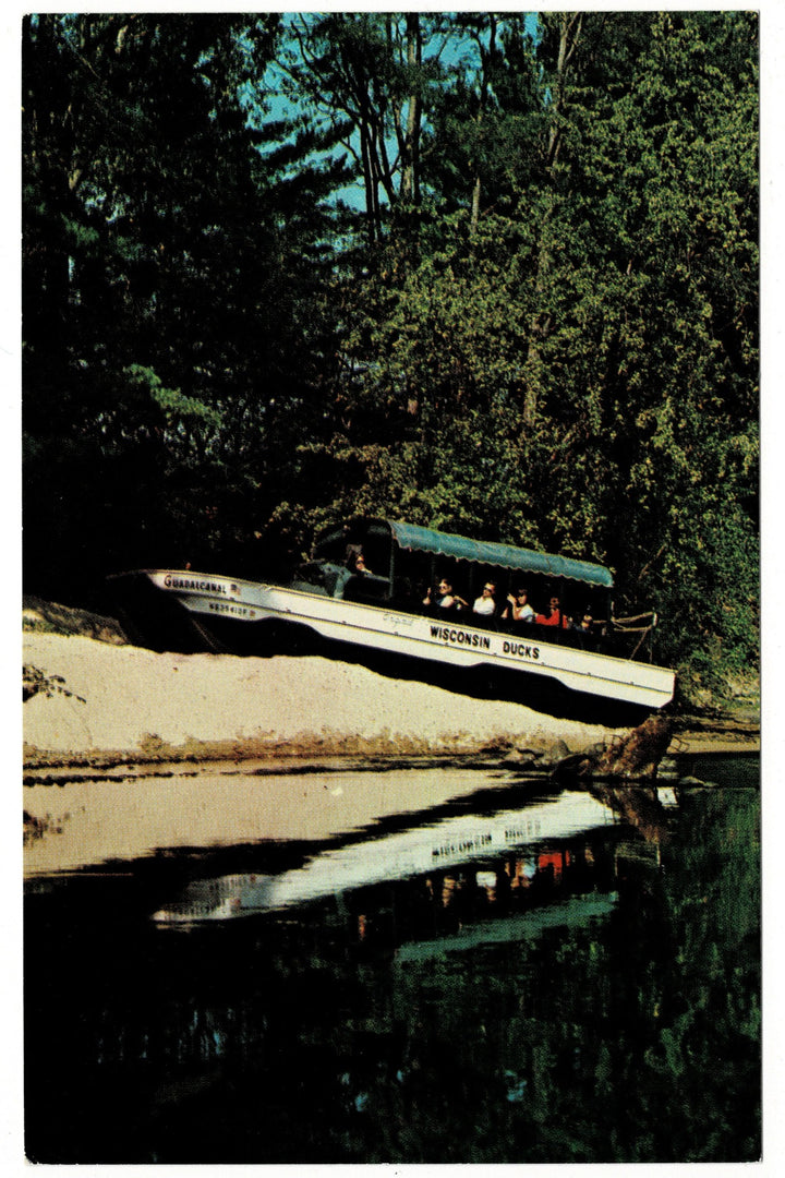 1960s WW2 Guabaecanal Duck, Wisconsin Dells Vintage Postcard.