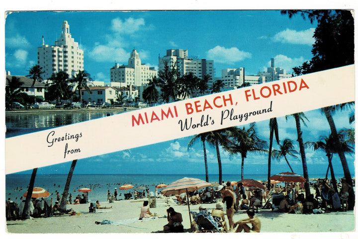 1958 Miami Beach Florida Vintage Postcard.
