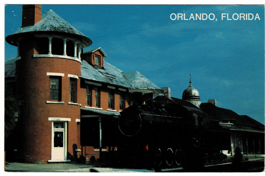  1970s Church Street Station Orlando Florida Vintage Railroad Postcard.