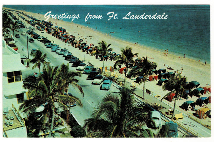 1960s Fort Lauderdale Beach, Florida Vintage Postcard.