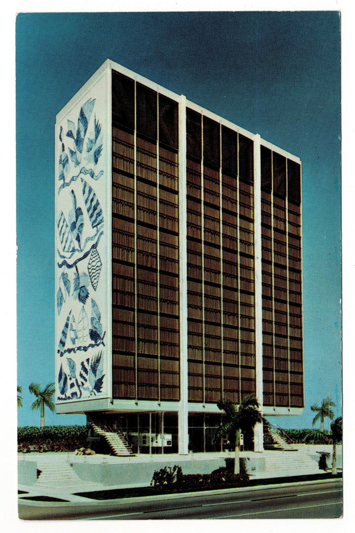 1963 Bacardi Building, Miami, Florida Vintage Postcard.