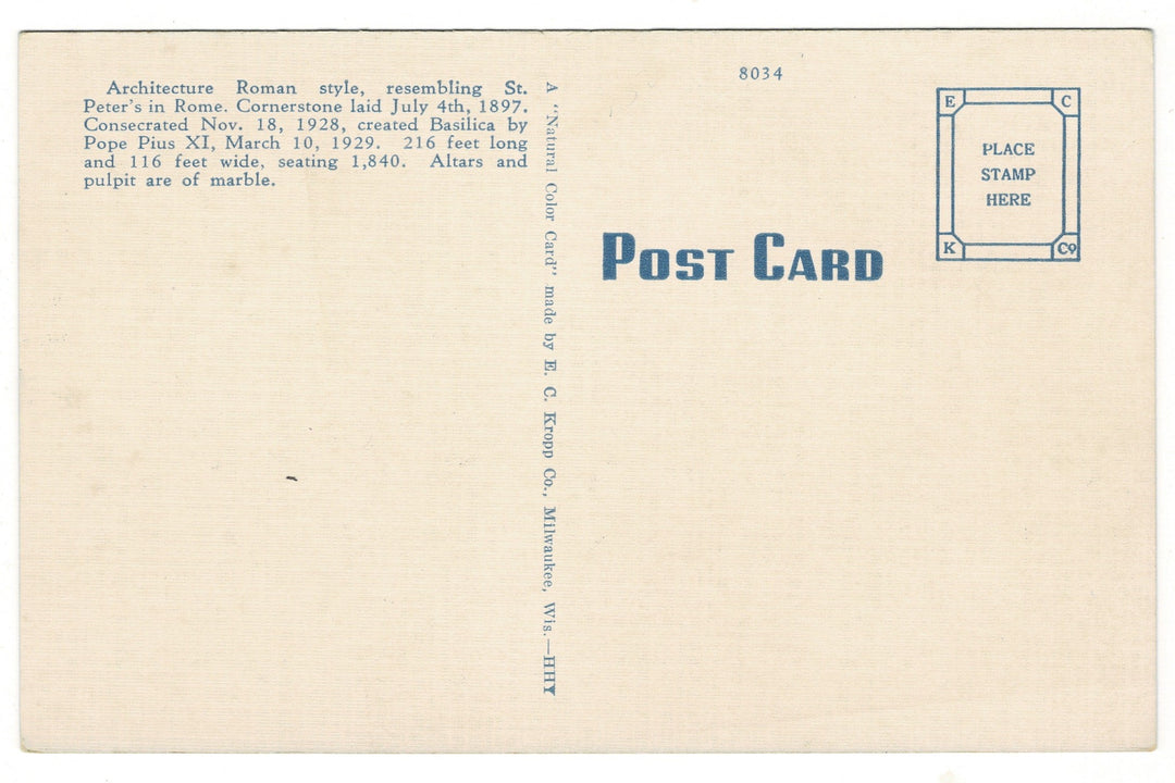 1940s Basilica of St. Josaphat, Milwaukee Wisconsin