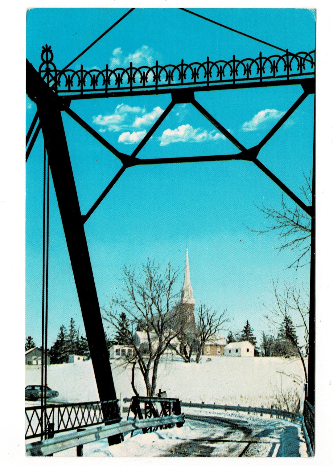  1981 Snowy St. Lorenz Church, Frankenmuth Michigan Vintage Postcard.