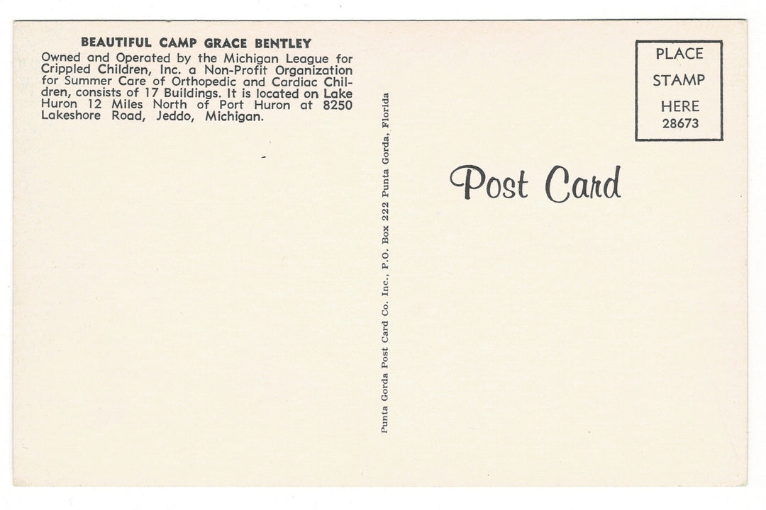 1960s Aerial View Camp Grace Bentley, Jeddo, Michigan.