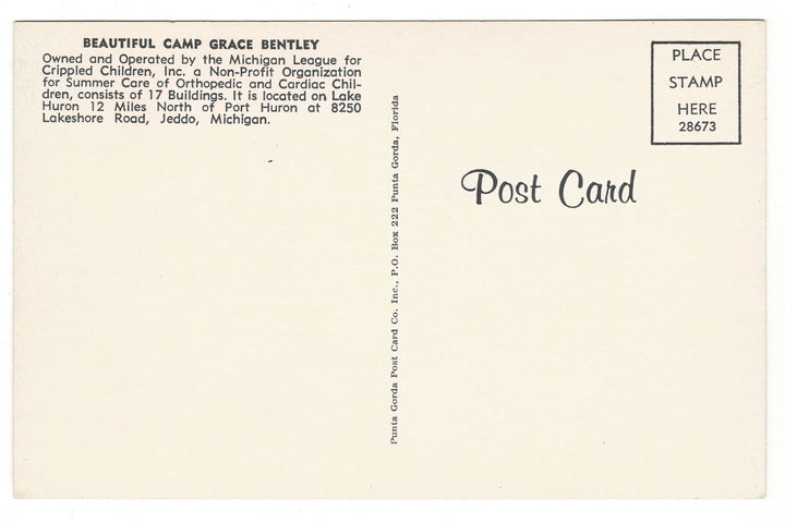 1960s Aerial View Camp Grace Bentley, Jeddo, Michigan.