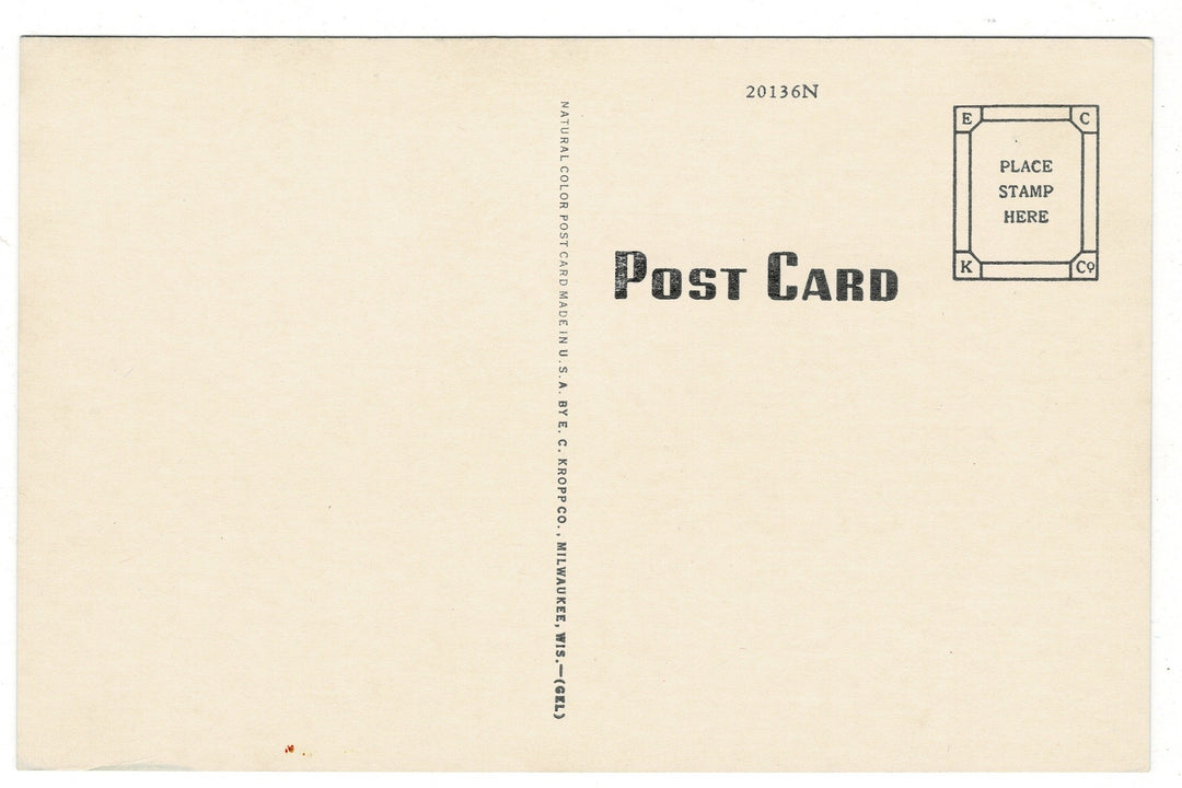  1940s Wisconsin River Fishing Spot Vintage Postcard.