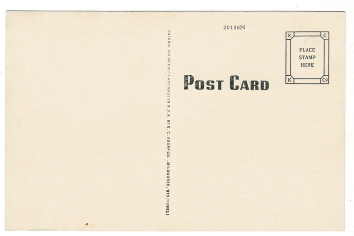  1940s Wisconsin River Fishing Spot Vintage Postcard.