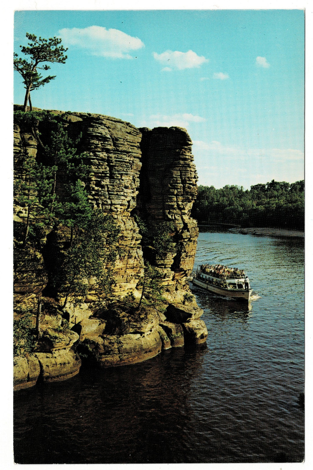 1965 Joliet Tours Majestic High Rock Wisconsin Dells Vintage Postcard.