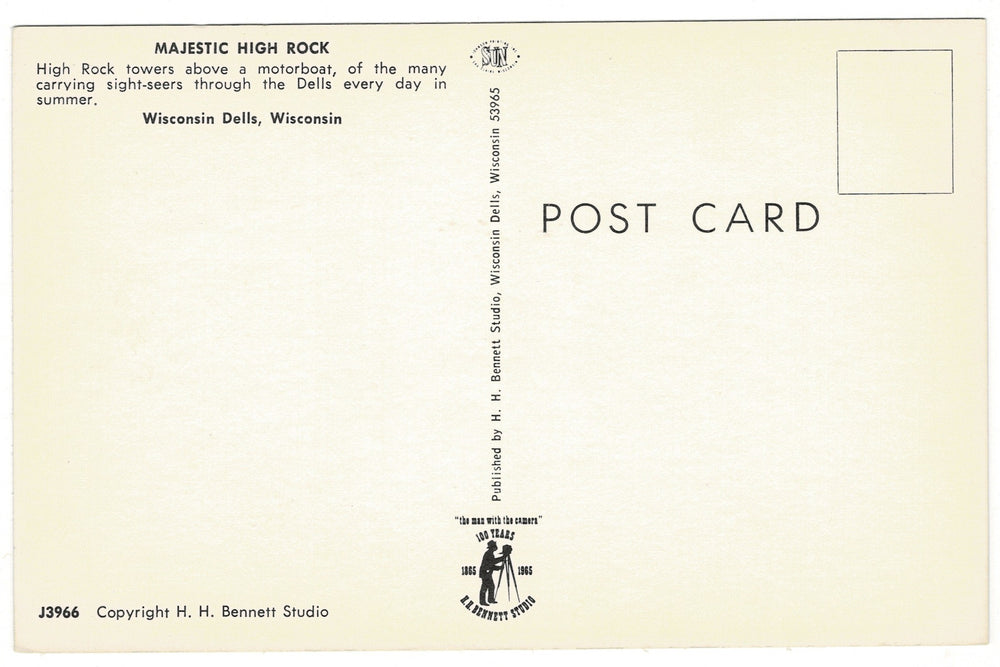 1965 Joliet Tours Majestic High Rock Wisconsin Dells Vintage Postcard.