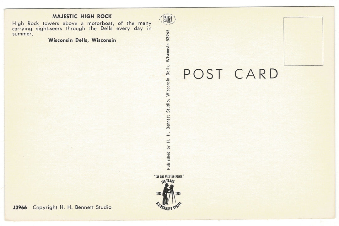 1965 Joliet Tours Majestic High Rock Wisconsin Dells Vintage Postcard.