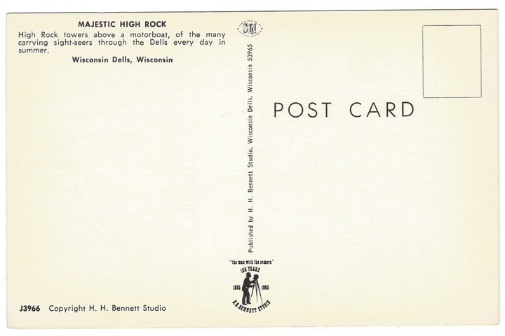 1965 Joliet Tours Majestic High Rock Wisconsin Dells Vintage Postcard.