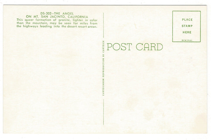 1958 The Angel on Mt. San Jacinto, Palm Springs, California.