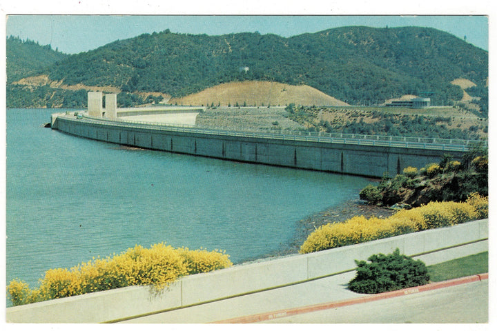 1959 Shasta Dam and Lake Shasta, California Vintage Postcard.