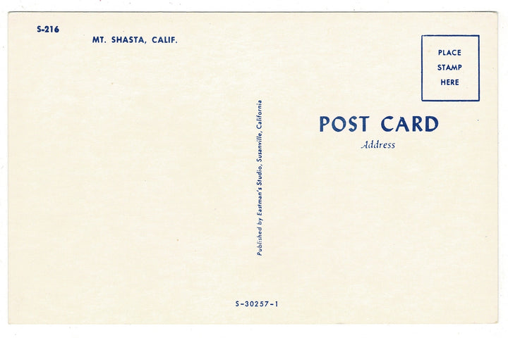 1959 Mount Shasta at Dusk, California Vintage Postcard.