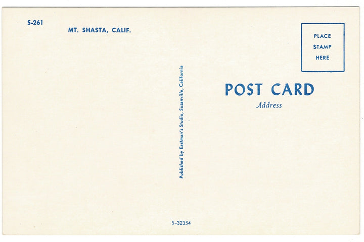 1959 Mount Shasta Southern Flank from Panther Meadows CA Vtg Postcard.