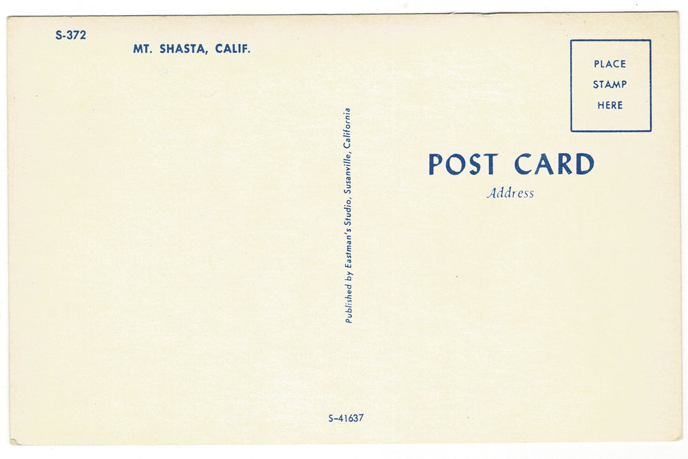 1950s Mount Shasta from Interstate 5 California Vintage Postcard.