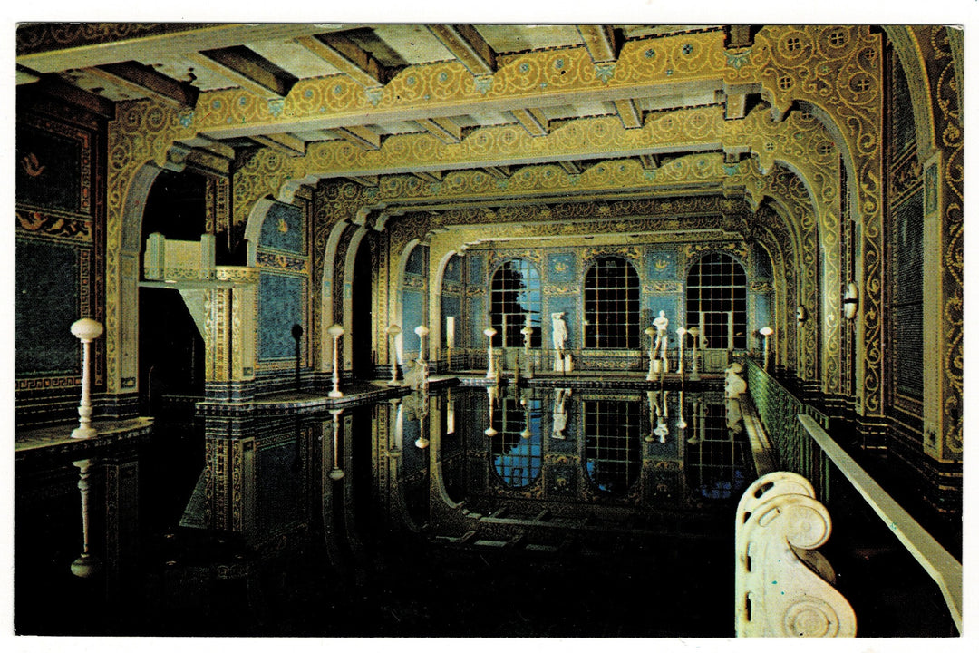1960s Roman Pool Hearst Castle San Simeon California Vintage Postcard.