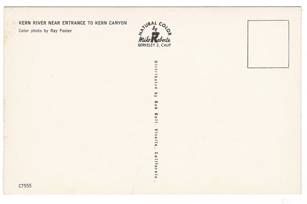 1950s Kern River Kern Canyon California Vintage Postcard.