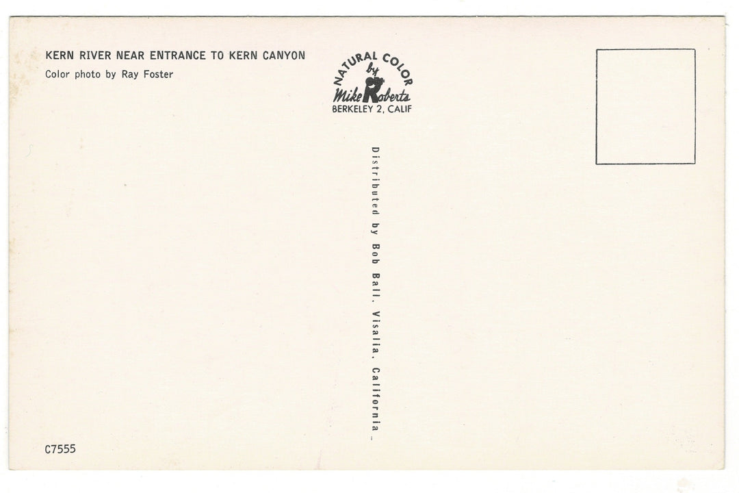 1950s Kern River Kern Canyon California Vintage Postcard.