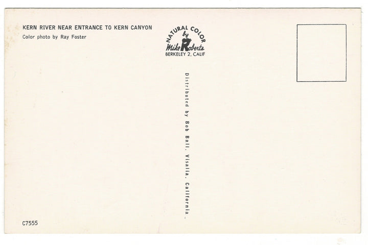 1950s Kern River Kern Canyon California Vintage Postcard.