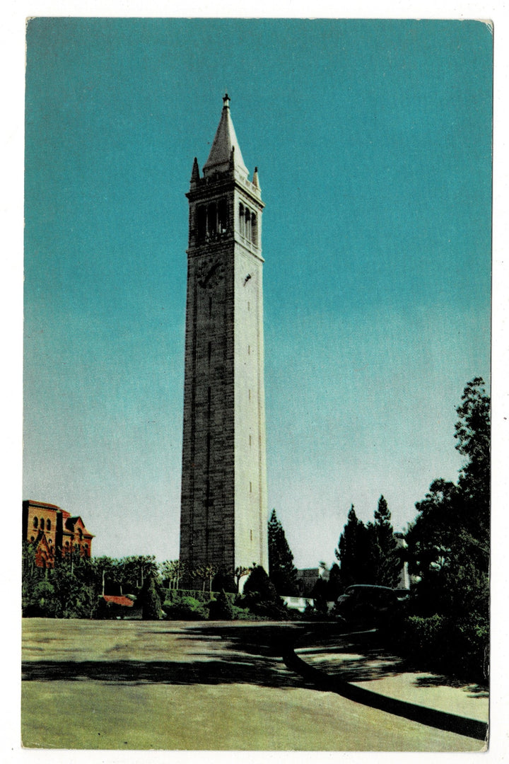 1930s Sather Tower, University of California Berkeley Vintage Postcard.