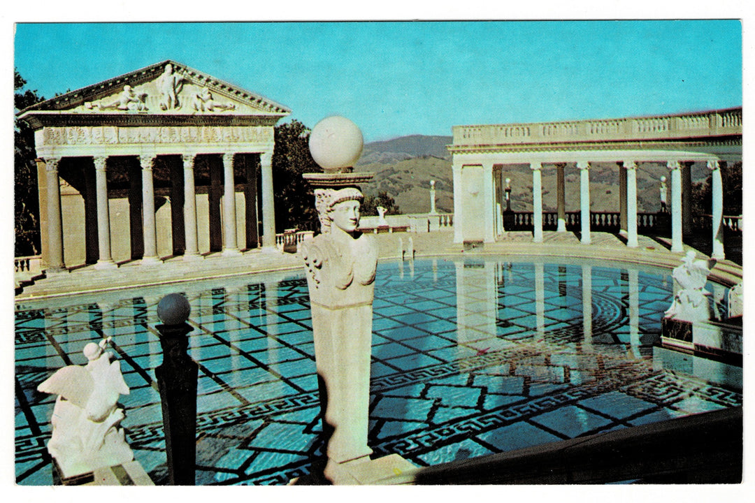 1980 Neptune Pool Hearst Castle San Simeon California Vintage Postcard.