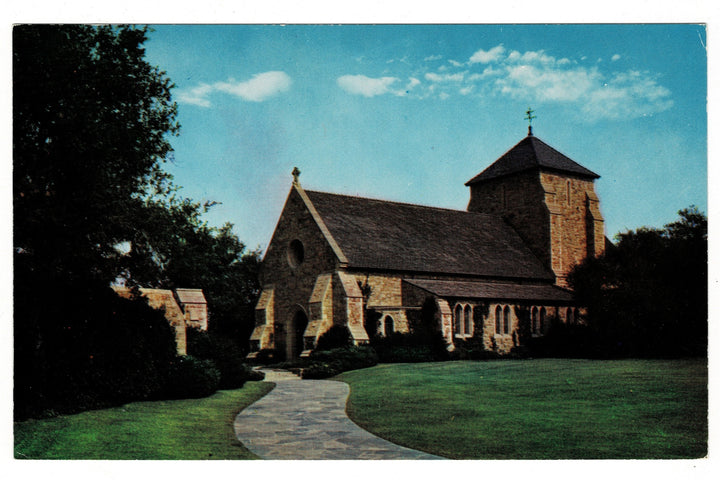 50s Church of  Recessional Forest Lawn Park Glendale CA Vtg Postcard.