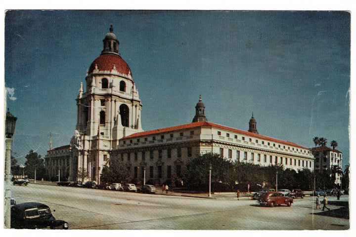 1950s Pasadena City Hall, Pasadena, California Vintage Postcard.