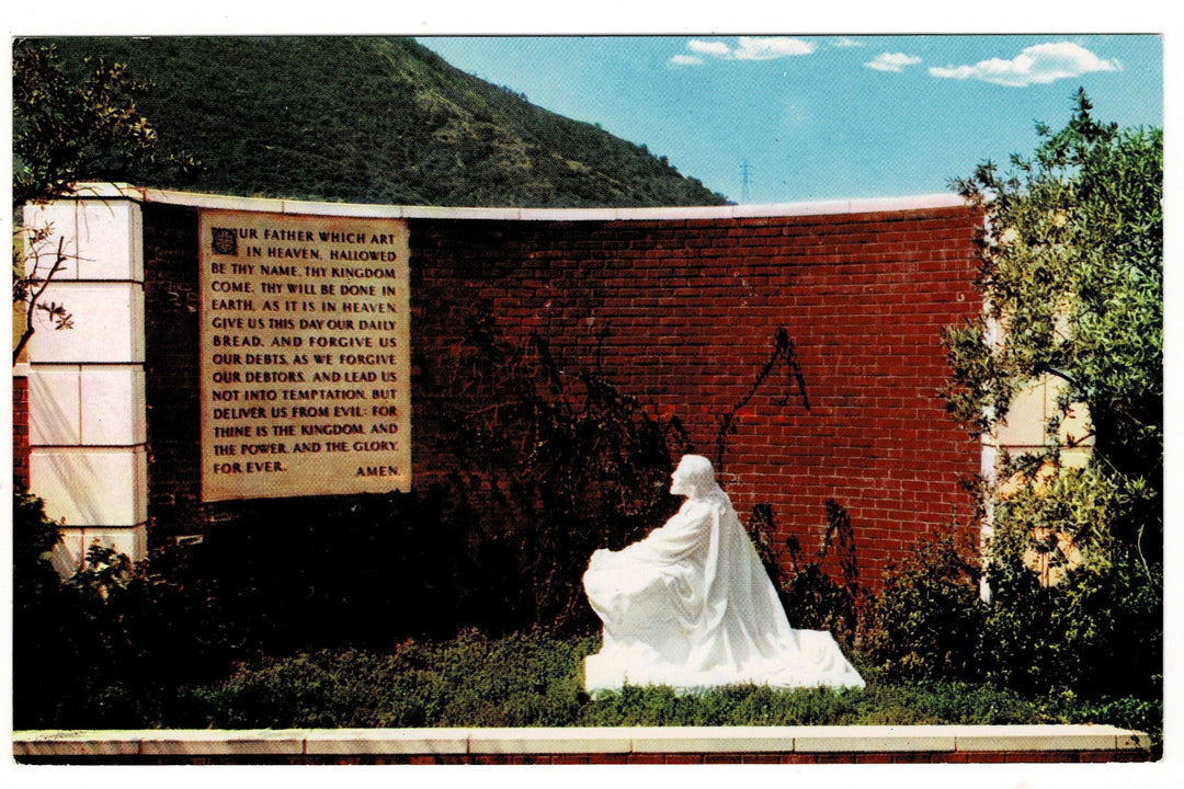 1950s Garden of Prayer Forest Lawn-Hollywood Hills CA Vintage Postcard.