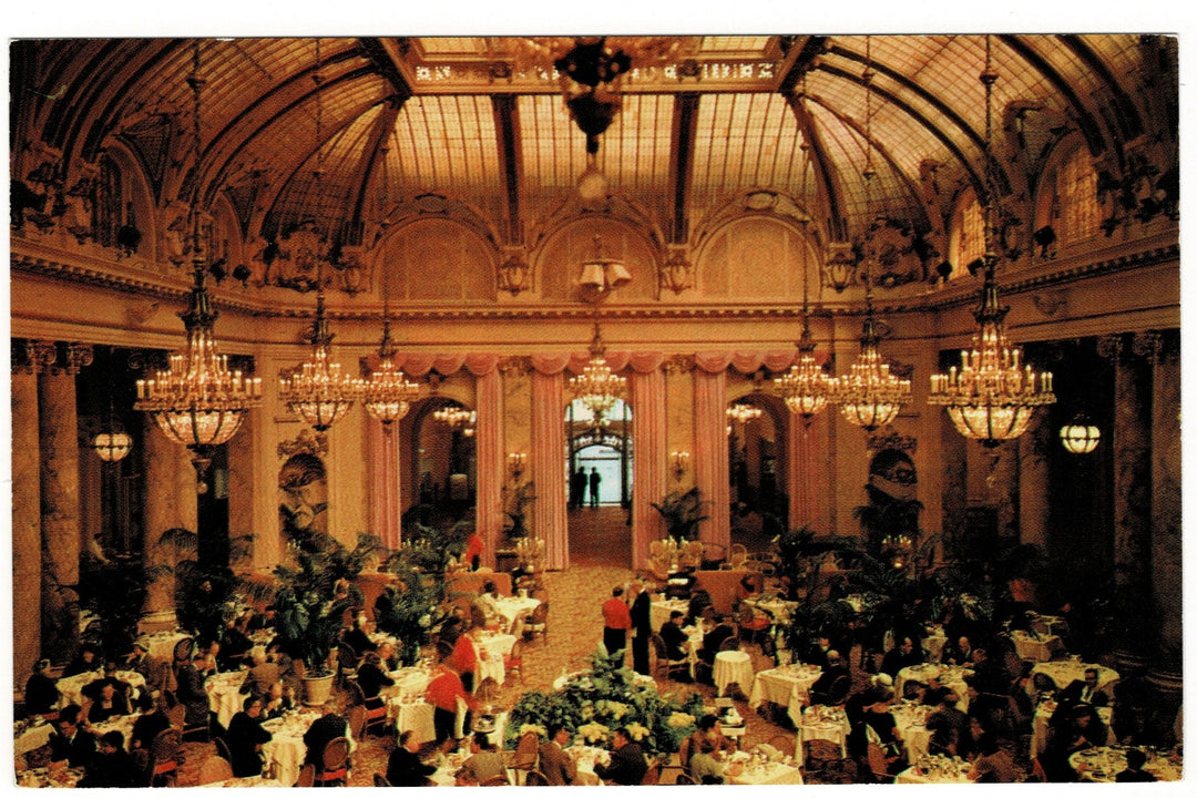 1950s Garden Court, Palace Hotel, San Francisco, CA Vintage Postcard.