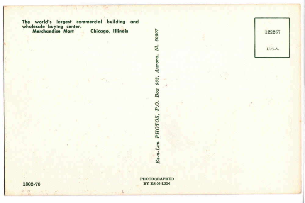  1960s Merchandise Mart Chicago Illinois Vintage Postcard.