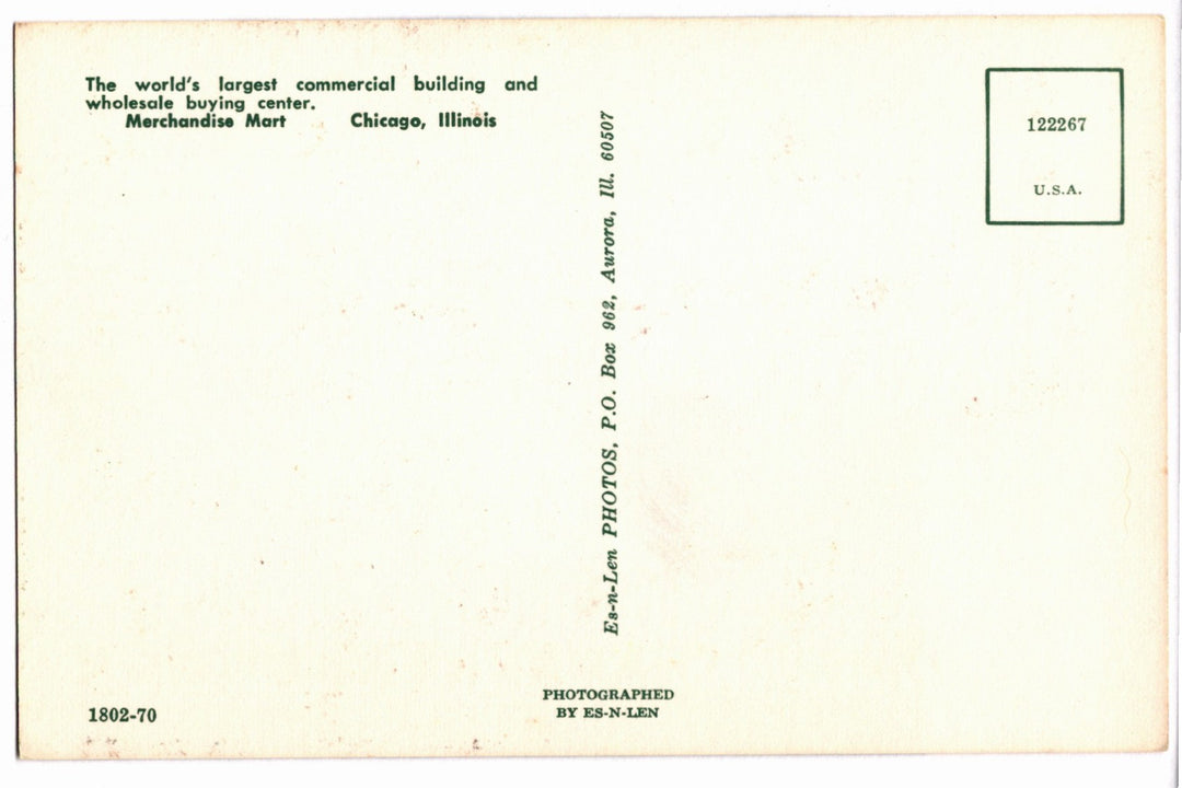 1960s Merchandise Mart Chicago Illinois Vintage Postcard.