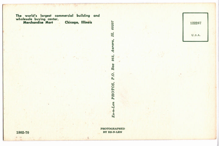  1960s Merchandise Mart Chicago Illinois Vintage Postcard.