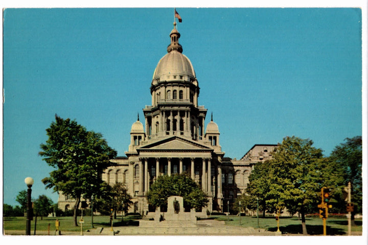 1955 Illinois State Capitol Springfield Illinois Vintage Postcard.