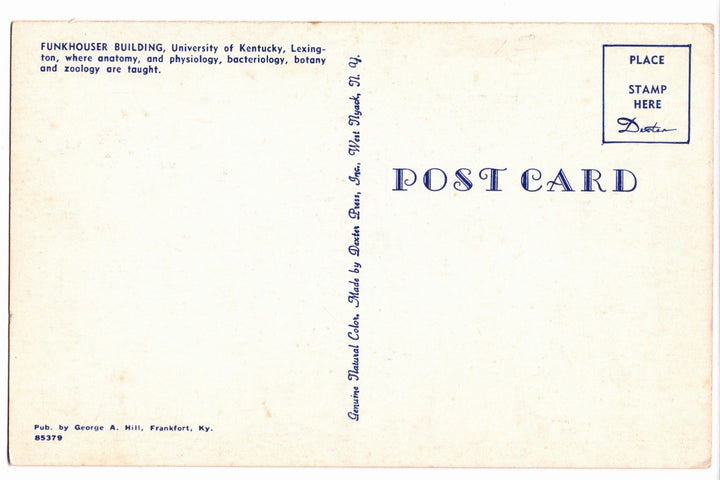  1955 Funkhouser Building at University of Kentucky Vintage Postcard.