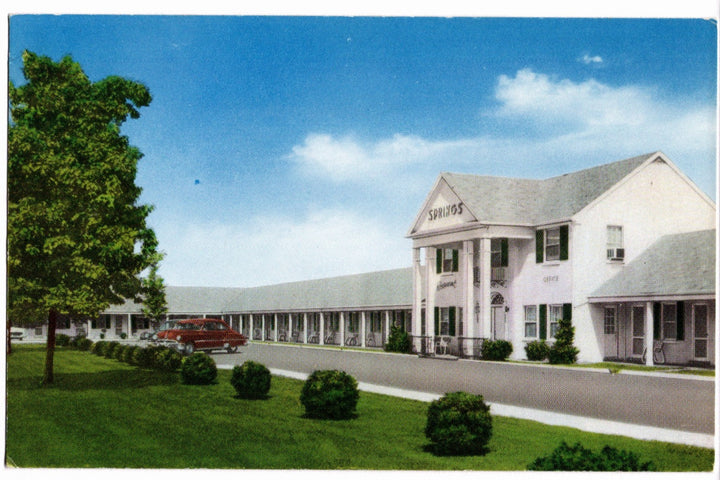 1955-60 Springs Motel in Lexington Kentucky Vintage Postcard.