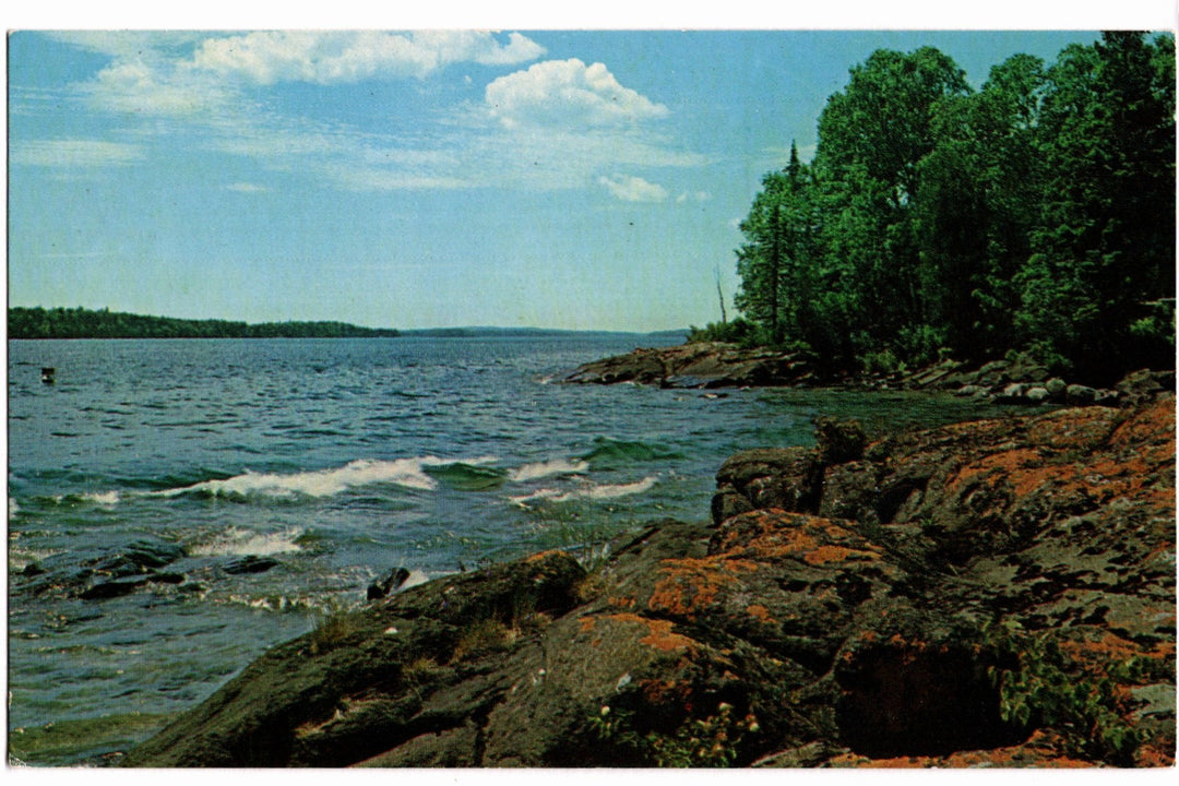 1965 Rock Harbor Shore Isle Royale Nat'l Park Michigan Vintage Postcard.