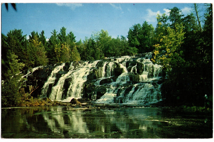 1950s Bond Falls in Michigan’s Upper Peninsula Vintage Postcard.