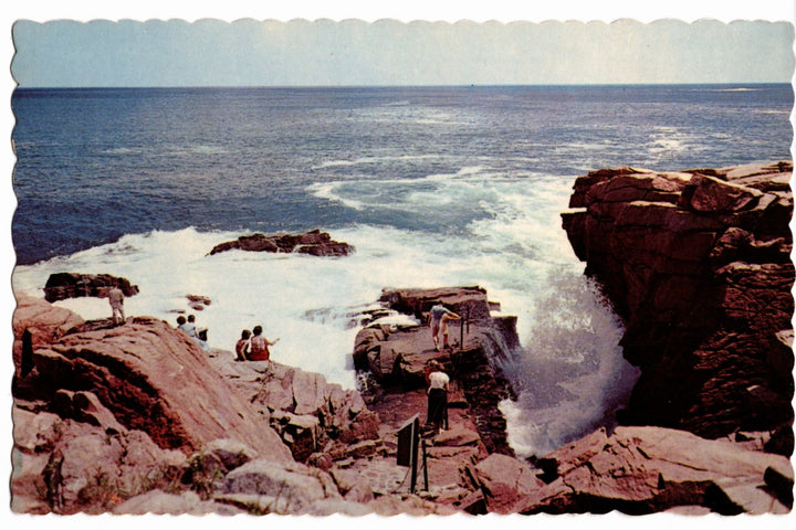  1971 Thunder Hole Acadia National Park Maine Vintage Postcard.