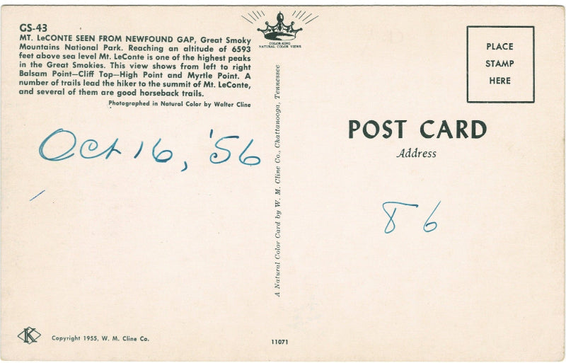 Back of postcard.