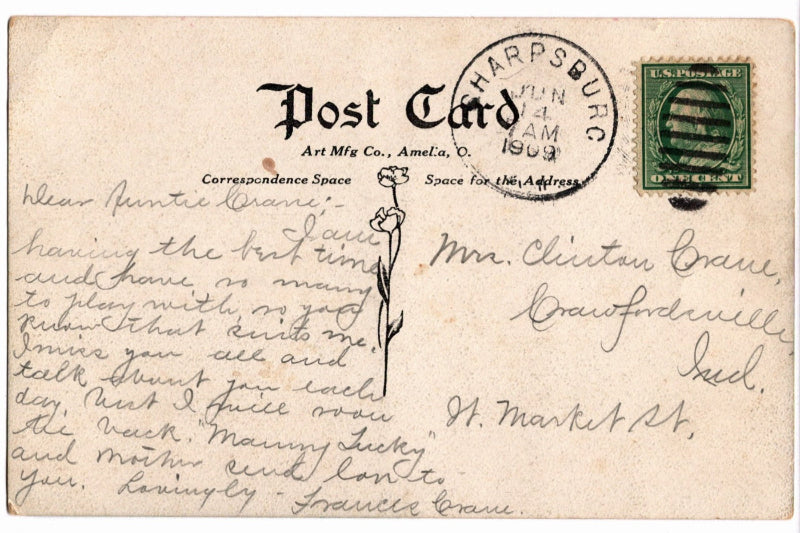 Back of postcard.